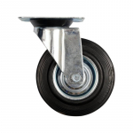 Ratukas vežimėliui, guminis, juodas, pasukamas Vorel | d-160mm, 130kg