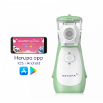 Inhaliatorius Herupa Smart Mesh Plus ir App žaidimas inhaliuojant 39-00011