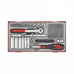Terk&scaron;lės ir galvučių rinkinys Teng Tools TT1435, 35vnt