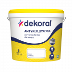 Dažai akriliniai antirefleksiniai luboms ir sienoms DEKORAL POLINAK PLUS | balta matinė 5 ltr.