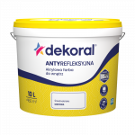 Dažai akriliniai antirefleksiniai luboms ir sienoms DEKORAL POLINAK PLUS | balta matinė 10 ltr.
