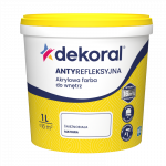 Dažai akriliniai antirefleksiniai luboms ir sienoms DEKORAL POLINAK PLUS | balta matinė 1 ltr.