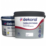 Dažai akriliniai fasadiniai matiniai DEKORAL POLINIT | balta (sniezna biel) 1 ltr.