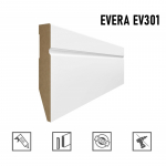 Grindjuostė MDF EVERA (EV301) balta | 100mm, 2.4m