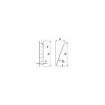 Kopėčios aliuminės, atremiamos FORTE | 1x12 pakopų 354cm (su stabilizatoriumi)