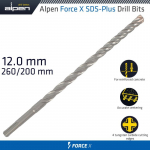Grąžtas FORCE X 12.0x260/200 SDS+