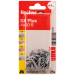 FISCHER kai&scaron;čiai su varžtais SX Plus S, 4x20 mm, 25 vnt.