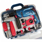 Žaislinis gręžtuvas su priedais lagamine Dedra M315.004