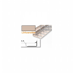 Profilis užbaigimo PVC Aspro, vidinis | 8 mm x 2.5 m, karamelinis