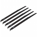 Atsarginiai pjūkleliai el.siaurapjūkliui (medžiui) 6TPI HCS 5 vnt. Faster Tools | 300x19x1,2mm