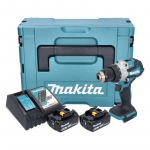 Akumuliatorinis smūginis gręžtuvas-suktuvas 18V, Makita DHP489RTJ (su 2x5Ah ir pakrovėju)