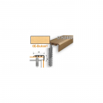 Profilis laiptams PVC Myck, 30 x 14 mm | bukas1, 1 m