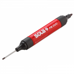 Markeris PM DUO permanentinis, dvipusis, juodas Sola