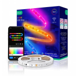 Skaitmeninės LED juostos komplektas su Wi-Fi valdikliu ir maitinimo &scaron;altiniu, RGB IC, 10m, 36W, TUYA / Smart Life, NOUS