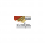 Profilis Effector A01, su nuolydžiu | sidabrinis 180 cm 30x3 mm