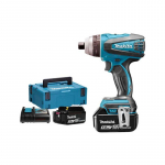 Akumuliatorinis smūginis gręžtuvas-suktuvas 18V, Makita DTP141RTJ (su 2x5Ah ir pakrovėju)