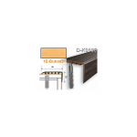 Profilis laiptams PVC Myck, 45 x 22 mm | bukas2, 1 m