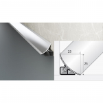 Profilis Effector P61 apdailinis, sidabrinis | 300cm blizgus