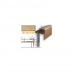 Profilis laiptams PVC Myck, F tipo, 30 x 14 mm | ąžuolas1, 1 m