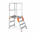 Kopėčios platforminės vienpusės aliuminės su aik&scaron;tele 560&times;778 mm (serija 9530X) ALVE PREMIUM | 5 pakopų 133-208 cm