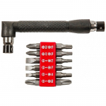 Antgalių rinkinys su magnetiniu griebtuvu 13 vnt. Top tools | (-) 3, 4, 5, 6 mm, PH1, PH2, PH3, H4, T10, T15, T20, T26