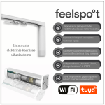 I&scaron;manusis elektrinis karnizas užuolaidoms (4m) Feelspot FS-CMK04W WiFi, Tuya,I&scaron;manusis elektrinis karnizas užuolaidoms (4m)