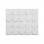 Padukai baldams, lipnūs, veltinio, balti, apvalūs, Vorel | &Oslash;20 mm, 20 vnt. (74831)