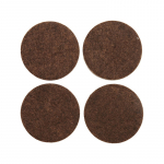Padukai baldams, lipnūs, veltinio, rudi, apvalūs, Vorel | &Oslash;40 mm, 4 vnt. (74855)