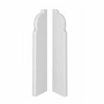 Grindjuostė ESPUMO (ESP301) balta | (plastikiniai užbaigimai) 2 vnt.