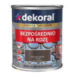 Emalis antikorozinis metalui DEKORAL | 0.65 ltr. vidutini&scaron;kai .rudas (braz.sredn.) RAL 8016