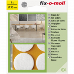 Padukai baldams, lipnūs, veltinio, &Oslash;35 mm, balti, 4 vnt., Fix-O-Moll (F*74-01)