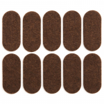 Padukai baldams, lipnūs, veltinio, ovalūs, rudi, 20&times;45 mm, 10 vnt., Vorel (74866)