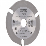 Pjūklas medžiui diskinis TCT, mangano Faster Tools | 125x22,2mm, 3 dant.