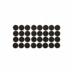 Padukai baldams, lipnūs, neslystantys, juodi, EVA, apvalūs, Vorel | &Oslash;18 mm, 32 vnt. (74885)
