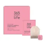 Vaisinė arbata Bra&scaron;kių&ndash;aviečių, 50 vnt., 365 life