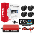 Parkavimo pagalbos sistema LED-GRAF 3D, 4 juodi jutikliai GOLD 18 mm AMIO-03186