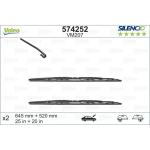 Valytuvų komplektas Valeo Silencio Performance X2 VM207, 645/520 mm