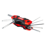 Sulankstomi HEX (imbus) raktai su kamuoliuku, 8 vnt., CR-V AMIO-04788