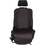 Automobilio sėdynės apsauga po vaiki&scaron;ka kėdute EVAtech ECO - juoda / juodi kra&scaron;tai / raudonos siūlės