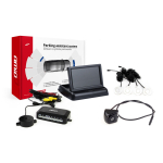Parkavimo pagalbos sistema TFT02 4,3" su HD-310 LED kamera, 4 balti jutikliai