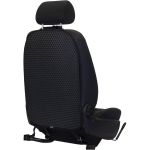 Automobilio sėdynės atlo&scaron;o apsauga nuo vaikų EVAtech 68x46 cm - juoda / juodi kra&scaron;tai