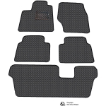 Eko odos kilimėliai QuiltyMats SEAT ALHAMBRA 2010-2020m. (6v., I, II ir III eilės) (Juoda / pilkos siūlės)