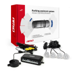 Parkavimo jutiklių rinkinys, skirtas kamerai ir LCD ekranui, 4 sidabro spalvos jutikliai 22 mm AMIO-02990