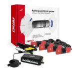 Parkavimo jutiklių rinkinys, skirtas kamerai ir LCD ekranui, 4 juodi jutikliai, vidinis montavimas 16,5 mm AMIO-02990