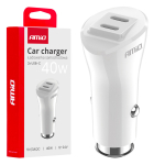 Automobilinis įkroviklis 2x USB-C 40W 12/24V AMiO-03884