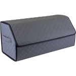 Bagažinės daiktadėžė EVAtech ECO L 30x30x65 cm - pilka / juodi kra&scaron;tai / pilkos siūlės / juodas vidus