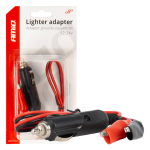 Automobilio maitinimo lizdo adapteris su &bdquo;krokodilo&ldquo; gnybtu 12/24V, 60 cm, AMIO-03802