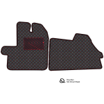 Eko odos kilimėliai QuiltyMats PEUGEOT EXPERT nuo 2016m. (I eilė) (Juoda / raudonos siūlės)