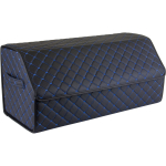 Bagažinės daiktadėžė EVAtech ECO L 30x30x65 cm - juoda / juodi kra&scaron;tai / mėlynos siūlės / raudonas vidus