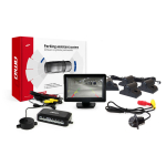 Parkavimo pagalbos sistema TFT01 4,3" su HD-305-LED kamera, 4 juodi jutikliai, sunkvežimiams